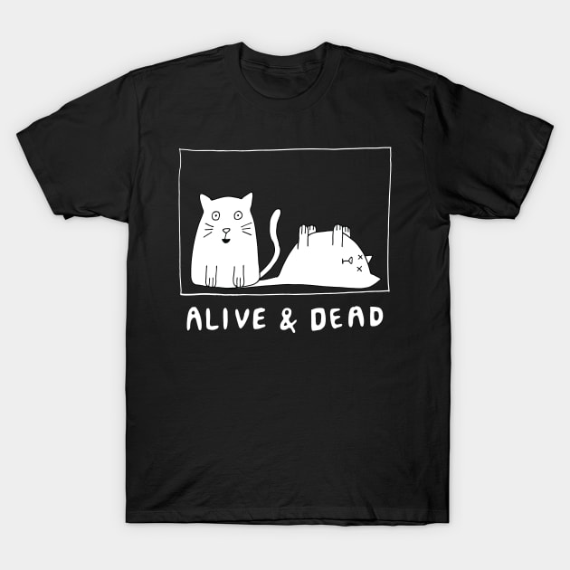 Schrodinger's Cat Alive and Dead T-Shirt by Geektopia